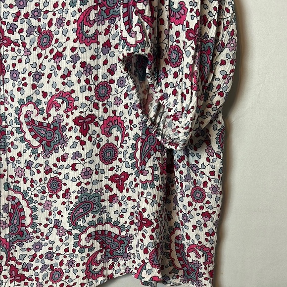 LANE BRYANT Women’s Tunic Top Sz 26Mixed Print Peasant 3/4 Sleeve NWT - Picture 8 of 10